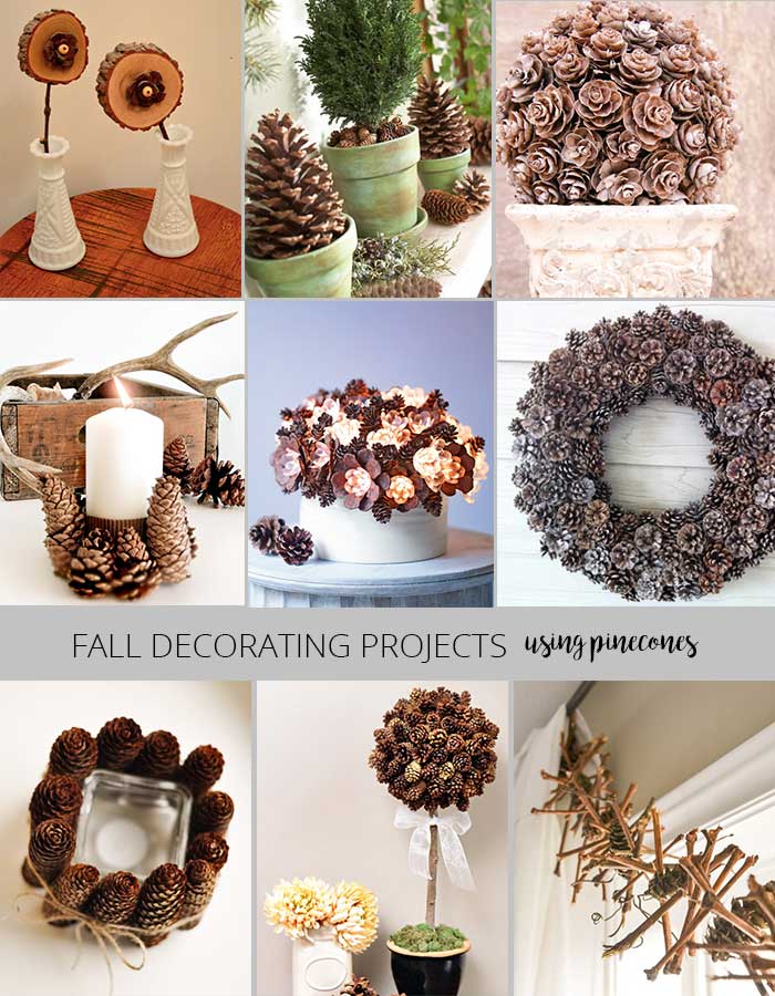 Fall decorating projects - decorating with pinecones