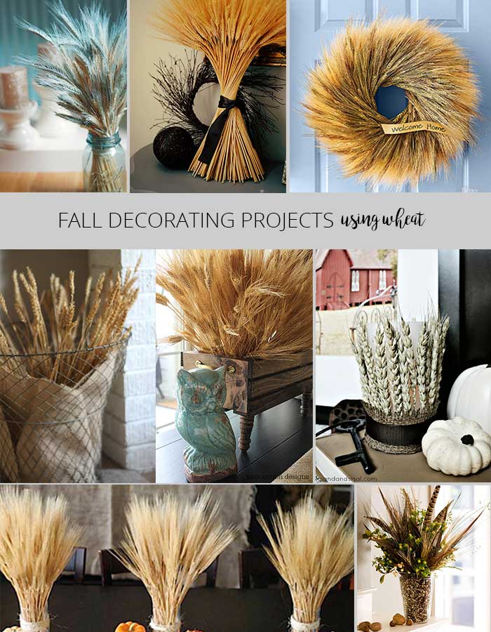 Fall decorating projects - decorating with wheat