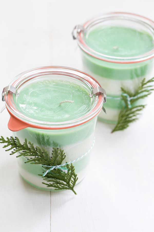 diy Christmas gifts pine soy candles