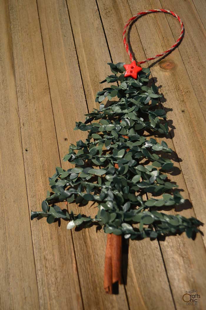 ribbon Christmas tree ornament