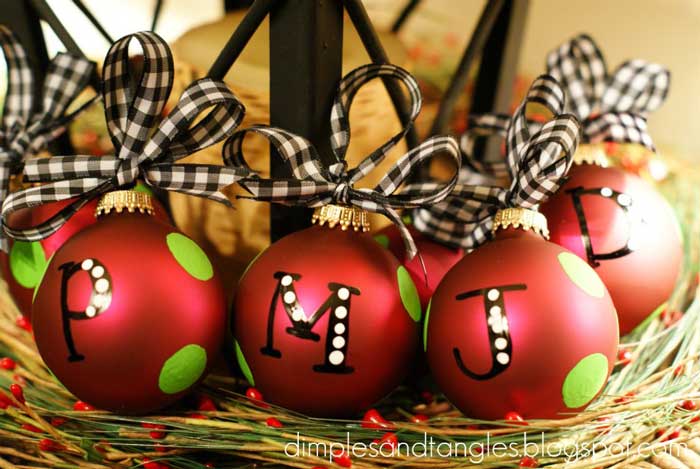 diy personalized christmas ornaments