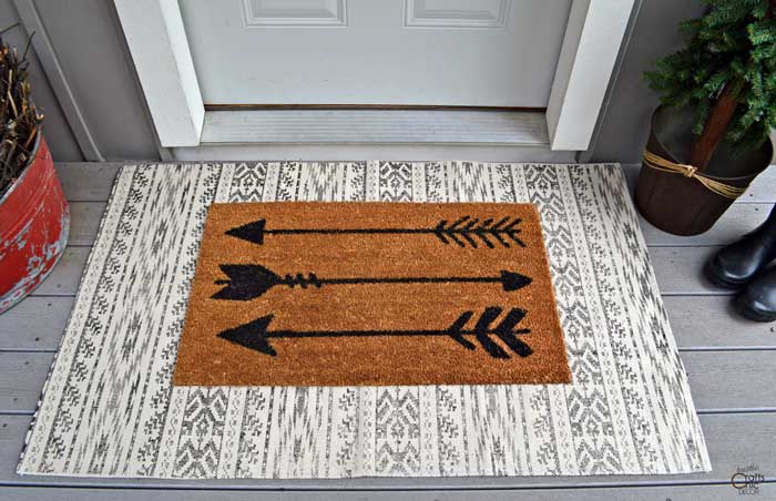 Layered Front Door Mat Trend- Buffalo Check Rug Is All You Need