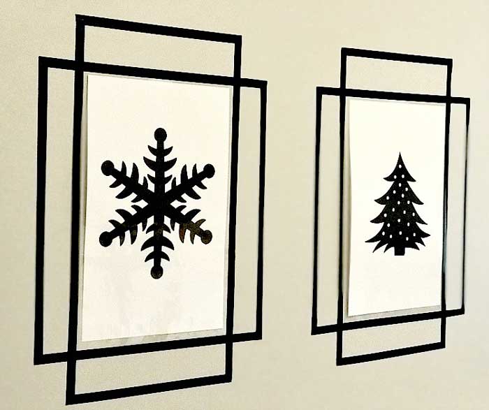 washi tape crafts wall frames