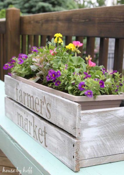 diy pallet wood planter box