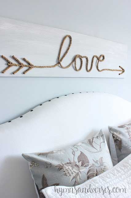 diy rope love sign