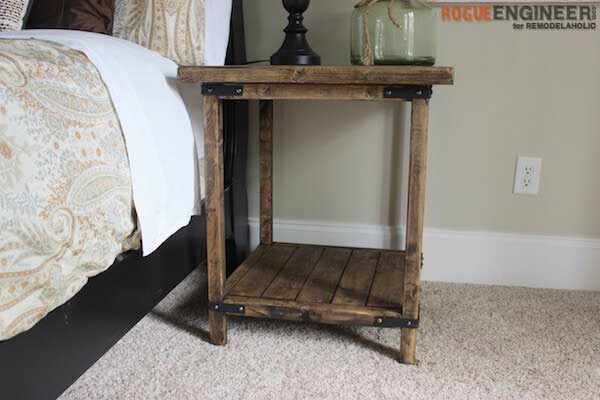 diy rustic square end table