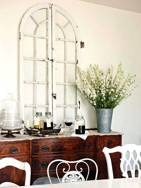 arched window display