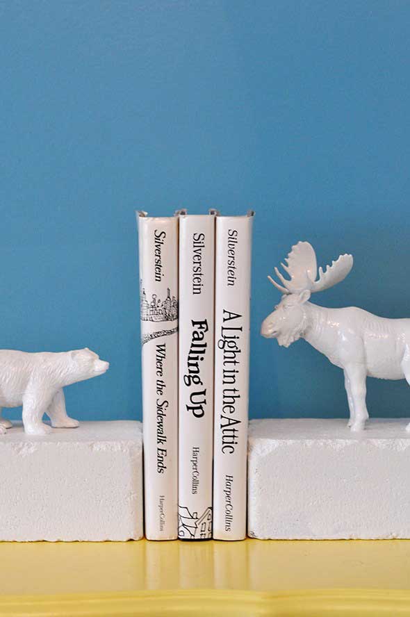 diy brick bookends