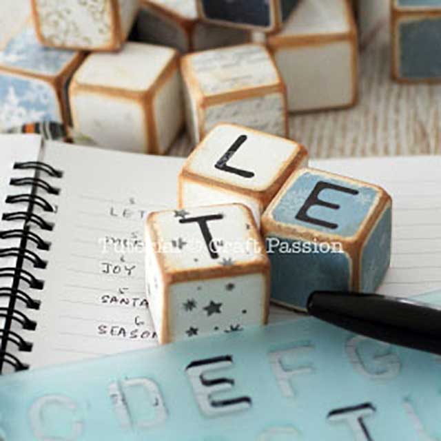 diy letter cubes