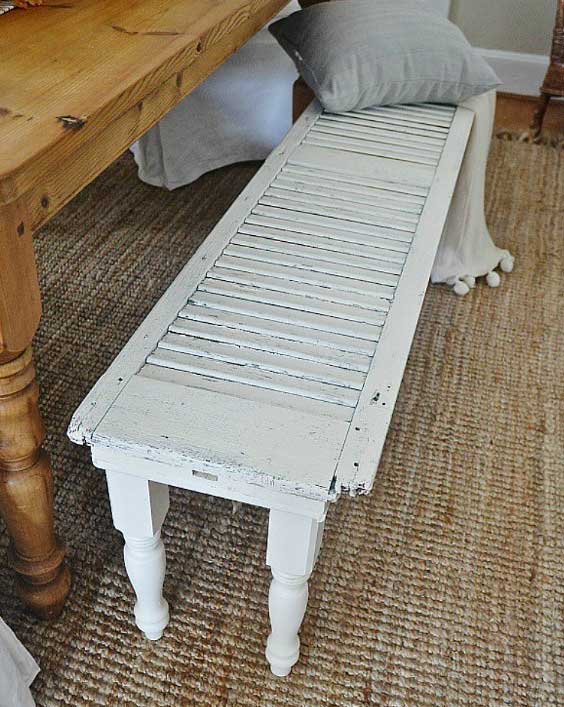 DIY shutter bench