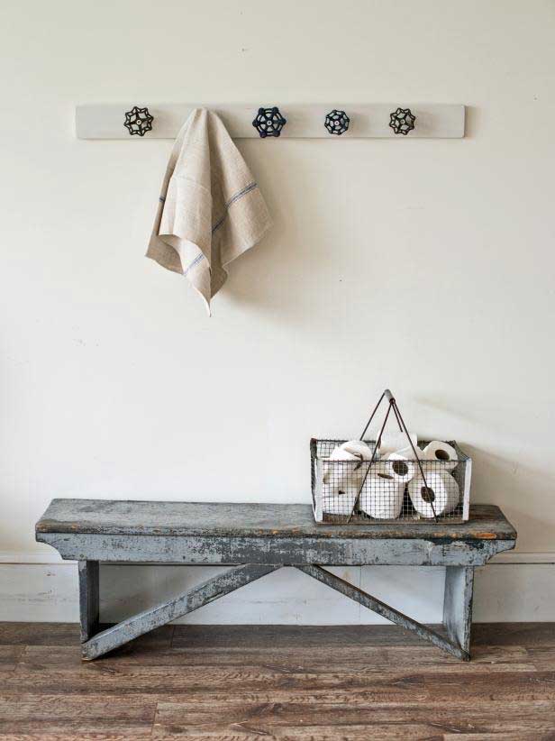 upcycled faucet handle coat rack