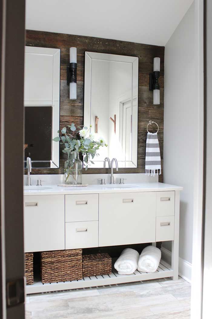 modern rustic bathroom