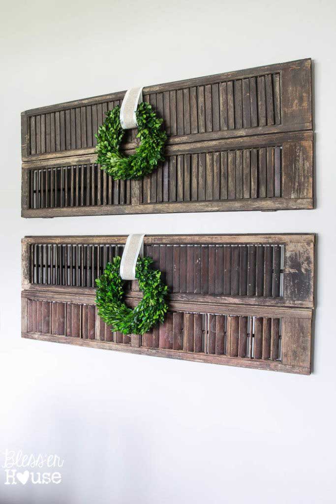 vintage shutters decor