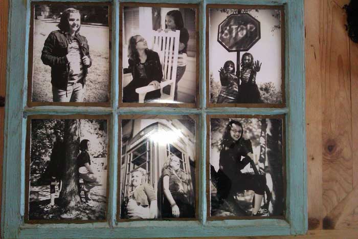 old paned window picture frame