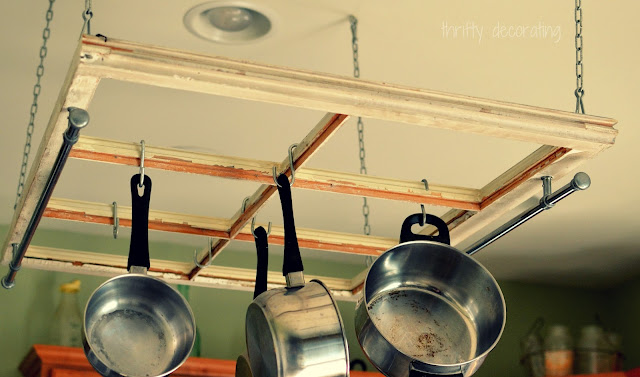 old window pot rack