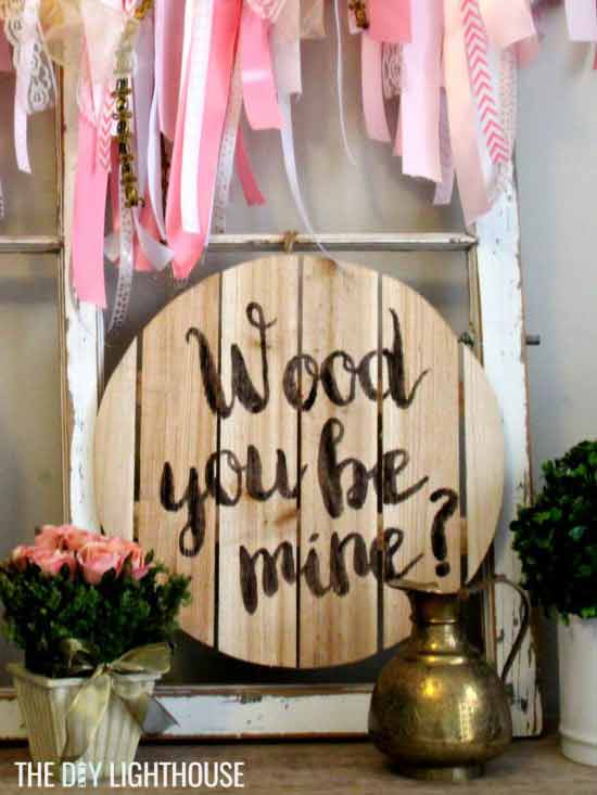 rustic wood sign valentine decor