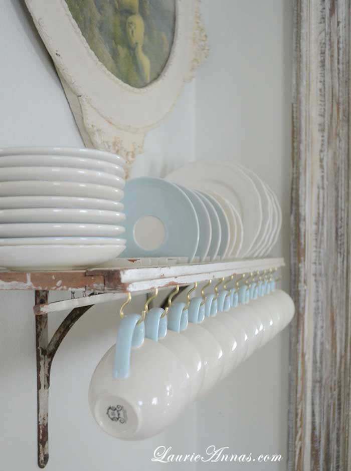 vintage shutters decor plate rack