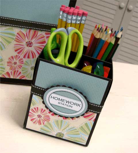 DIY Desk Organizer with Empty Tissue Boxes