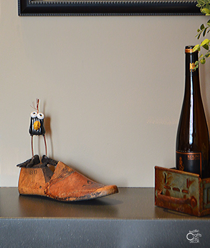 vintage eclectic bird and shoe