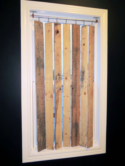 diy pallet vertical blinds