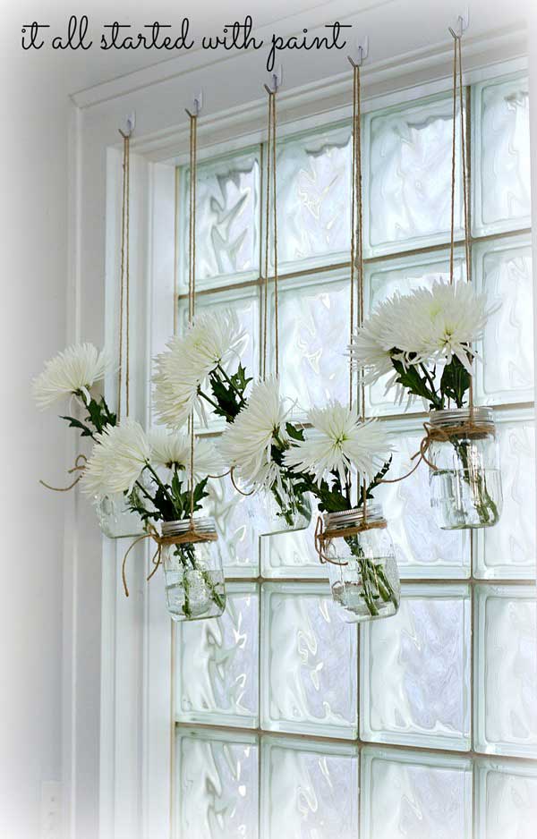 mason jar diy window treatments