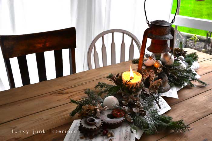 decorating with lanterns at Christmas