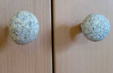 diy rock cabinet knobs