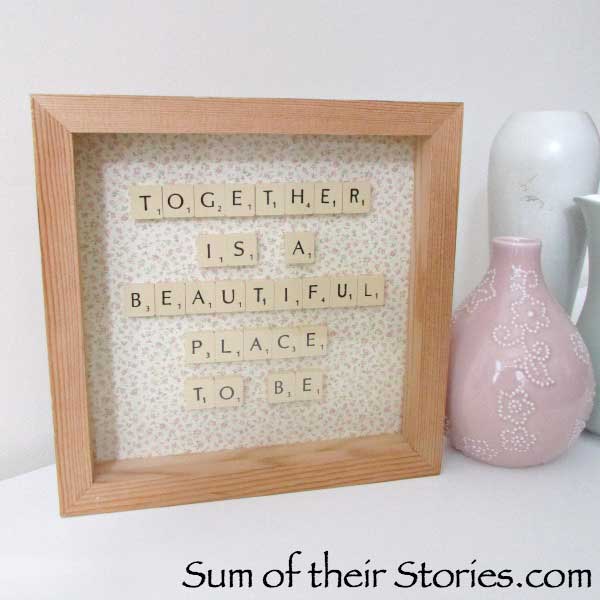 scrabble tile Inspirational craft