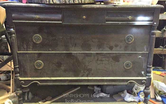 kitchen island dresser makeover before