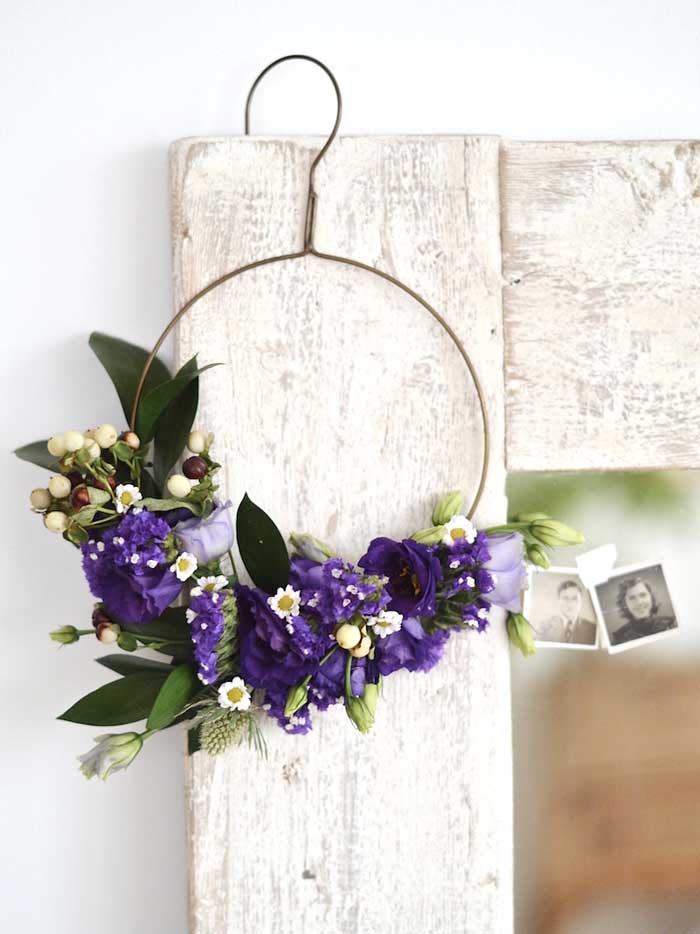 wire hanger wreath