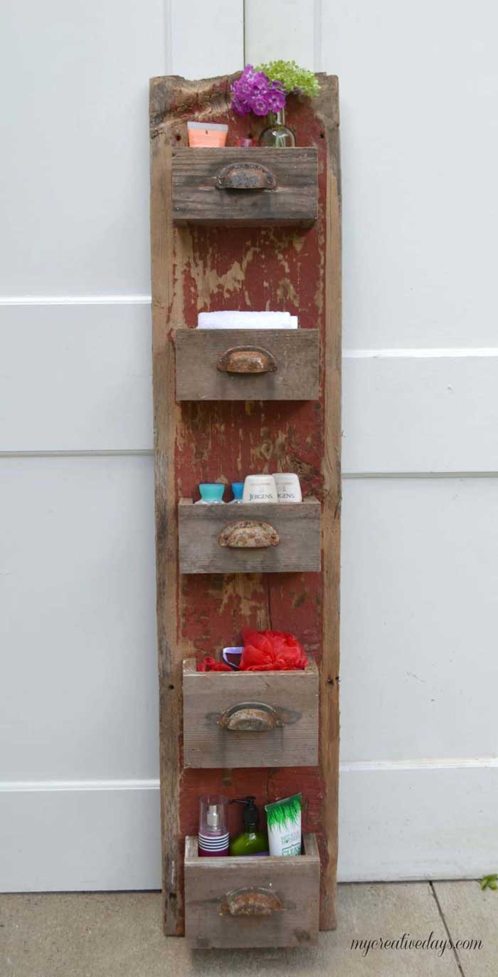 DIY Wood Shelf Craft Storage