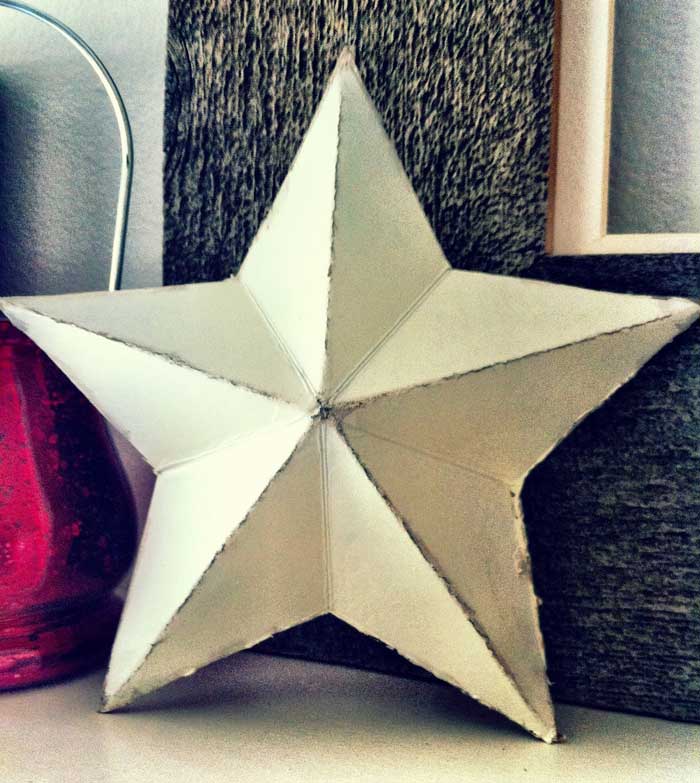 cereal box crafts - 3d star