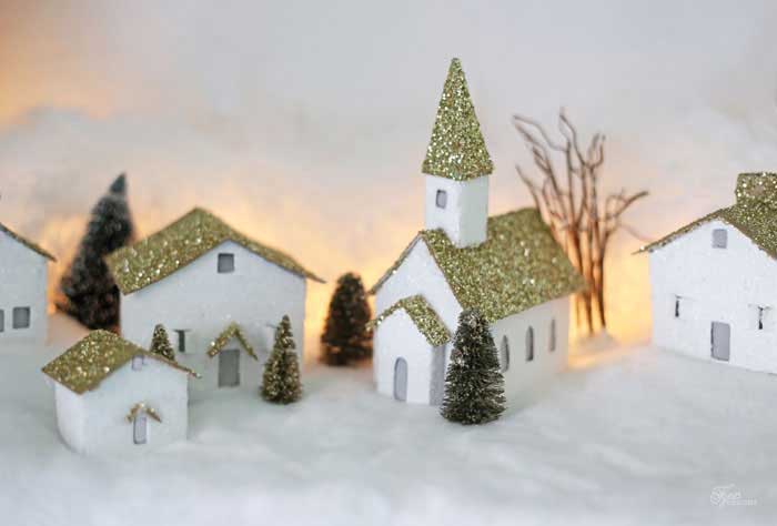 cereal box christmas village