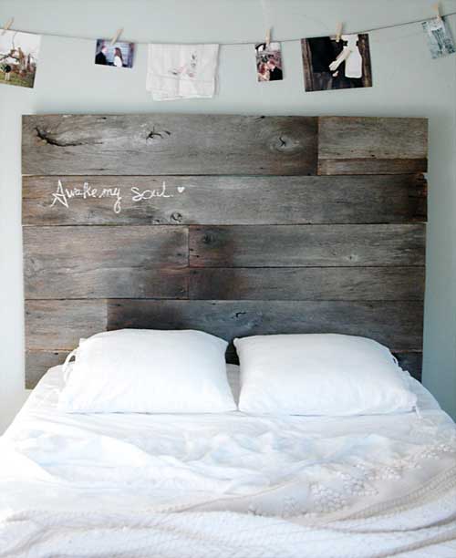 diy barnwood headboard