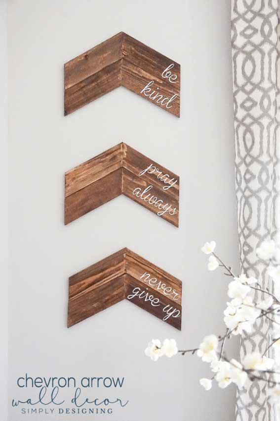 rustic chevron arrow wall decor