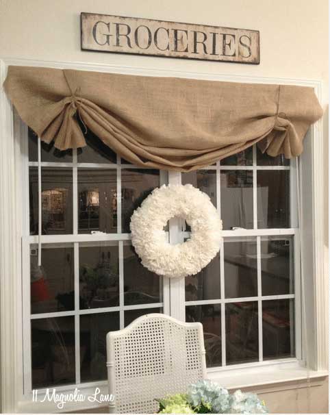 homemade burlap valances