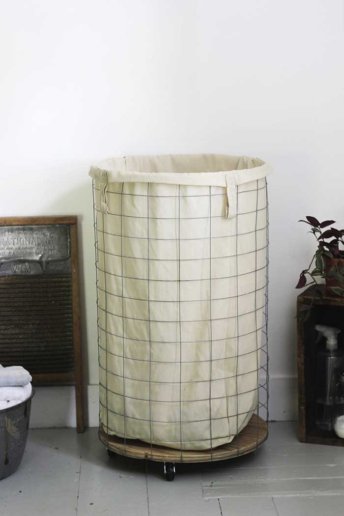 diy farmhouse laundry hamper