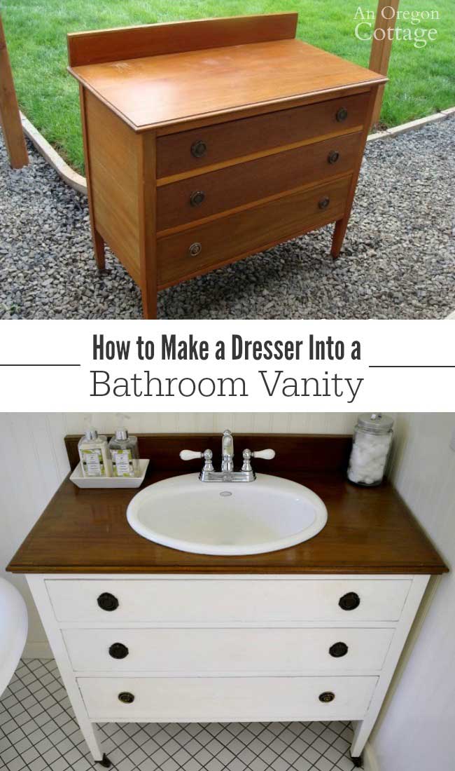 diy dresser makeover ideas - turn a dresser into a vanity
