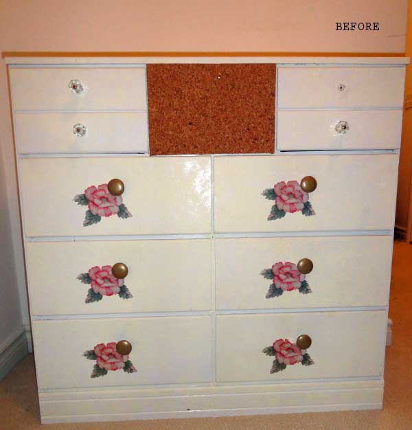 dresser makeover before