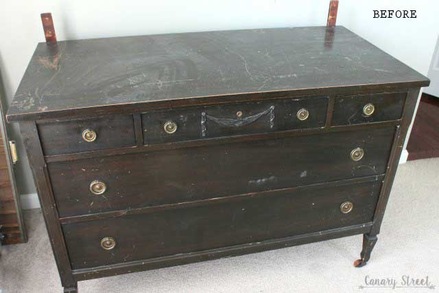 farmhouse dresser before