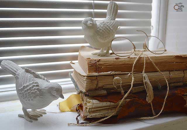 stacked and tied books