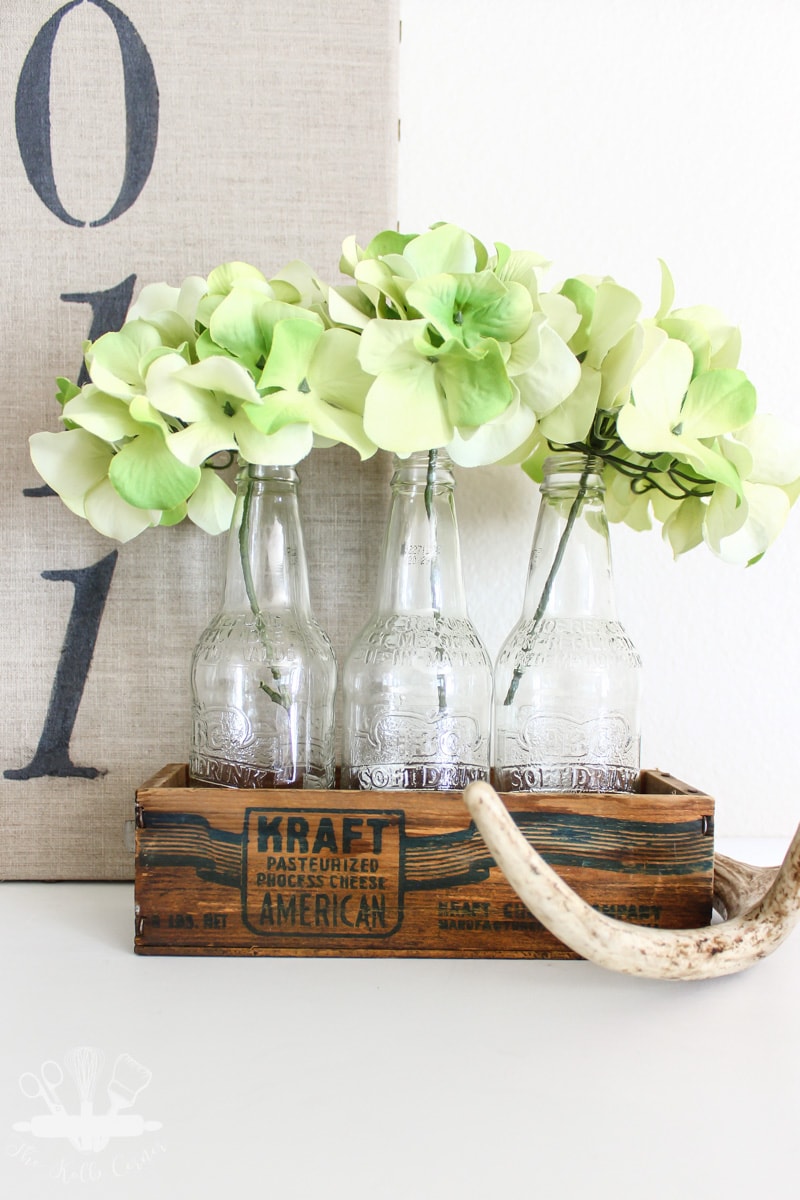 vintage crate centerpiece idea