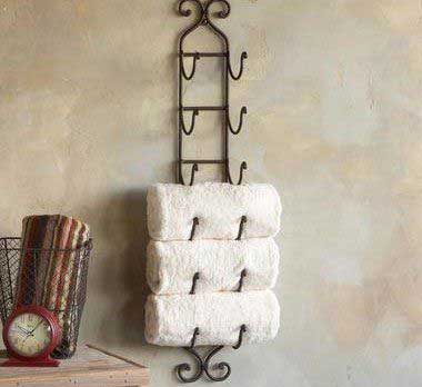 wine rack towel storage