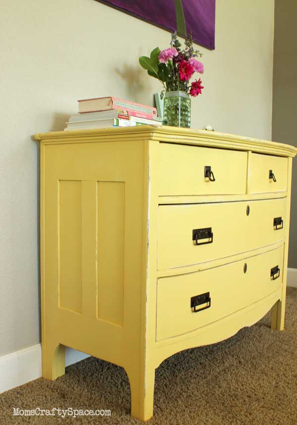 yellow diy dresser makeover idea