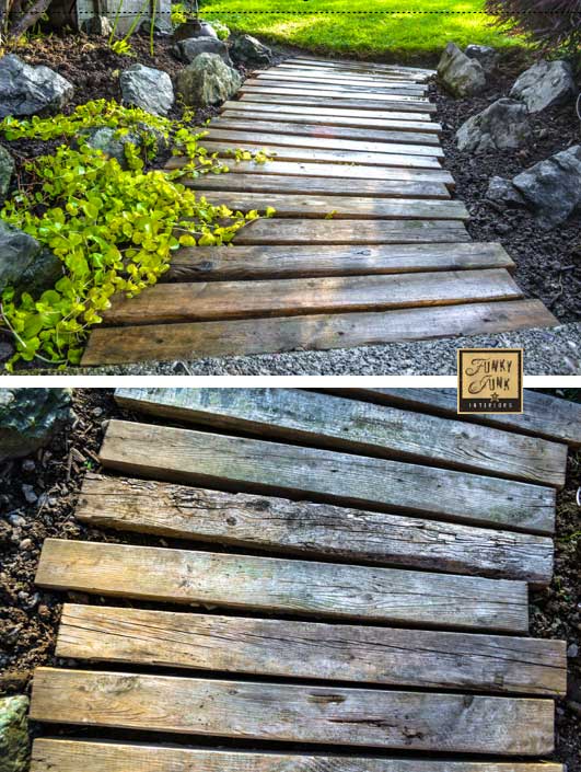 diy pallet outdoor walkway