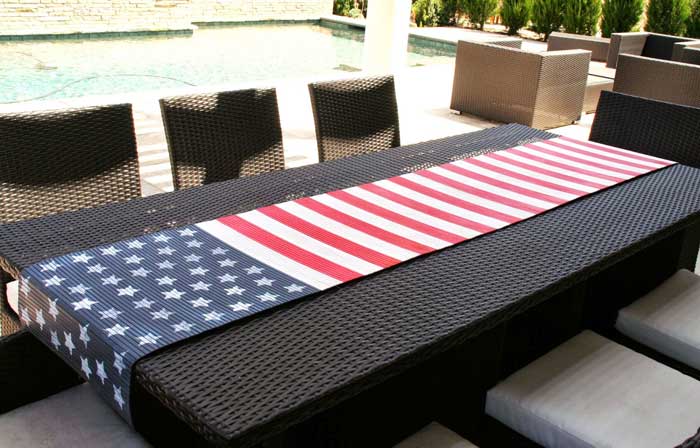 american flag table runner diy