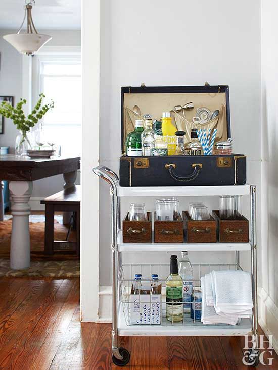 flea market bar cart