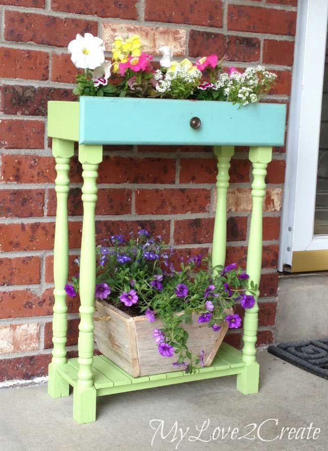 old drawer planter box