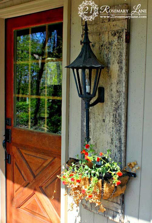 rustic outdoor lighting base