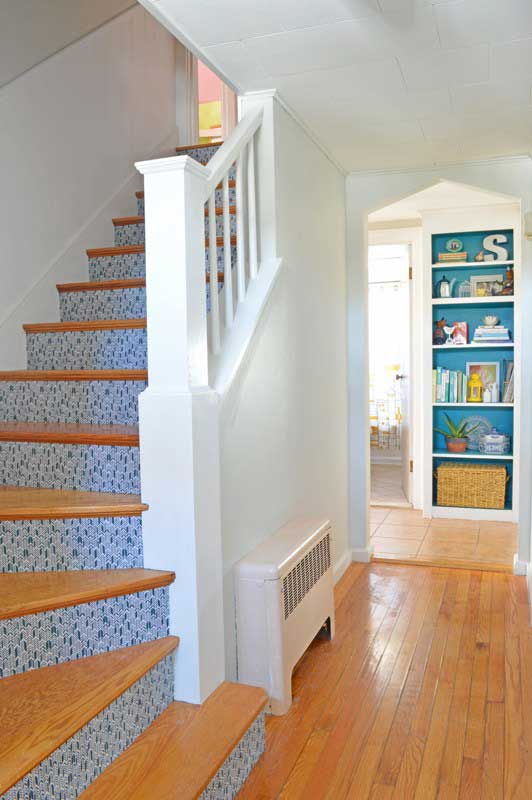 diy fabric stair risers